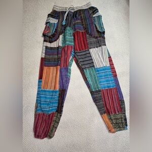 Rising International hippie style pants size Small women multicolor
